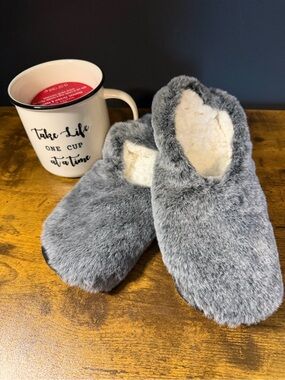 Self care Cozy Slippers and Candle Mug. NEW